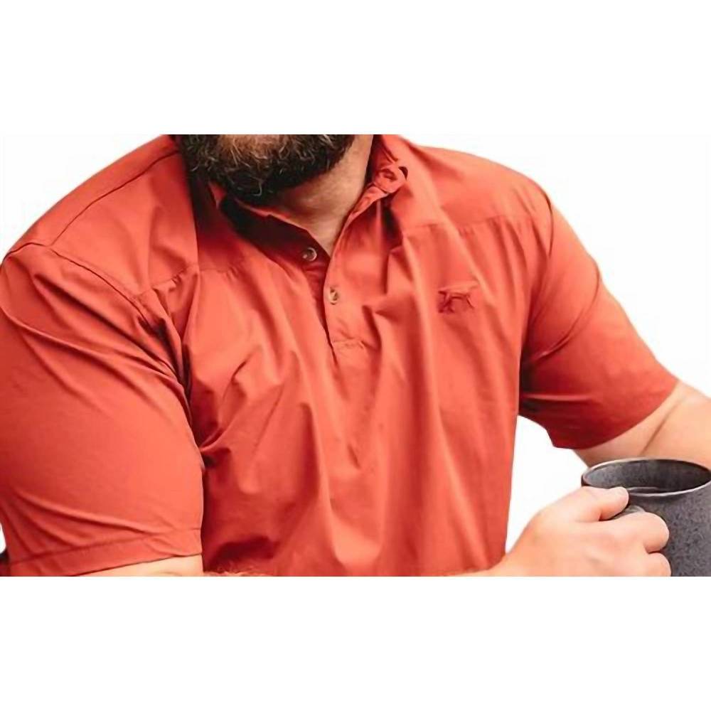 NEW FIELDSTONE bolo polo shirt in rust